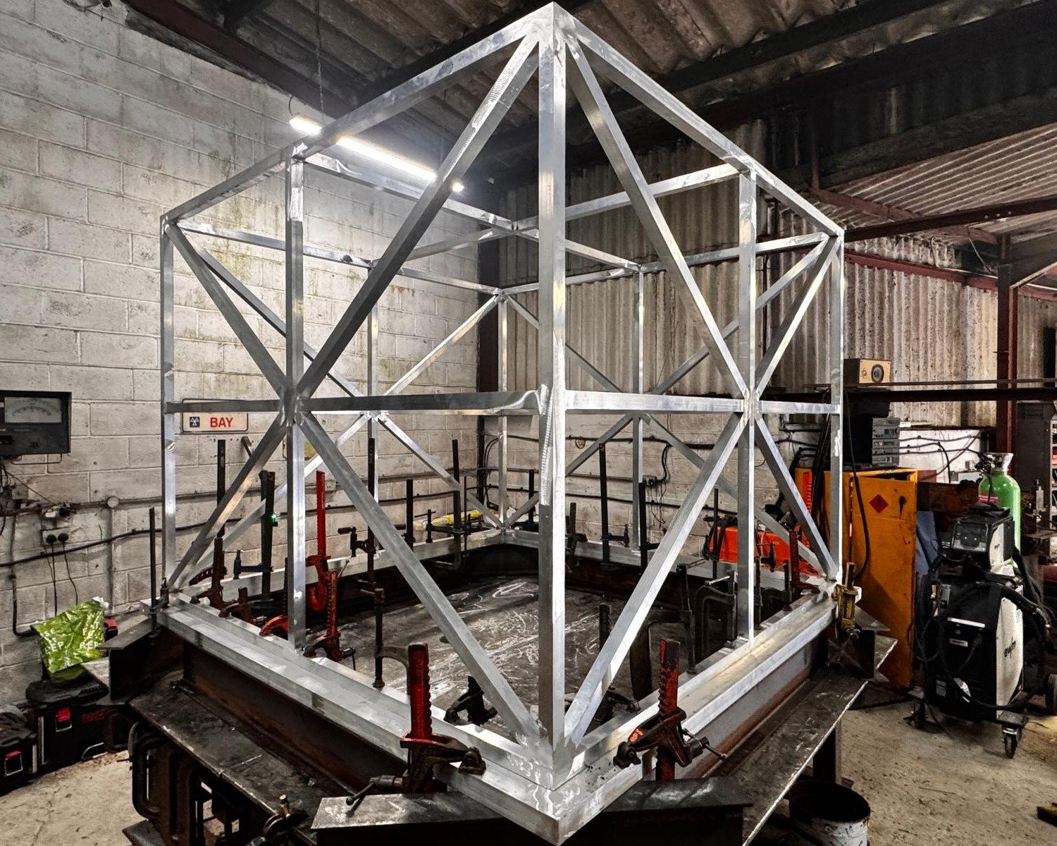 The built demonstrator structure.